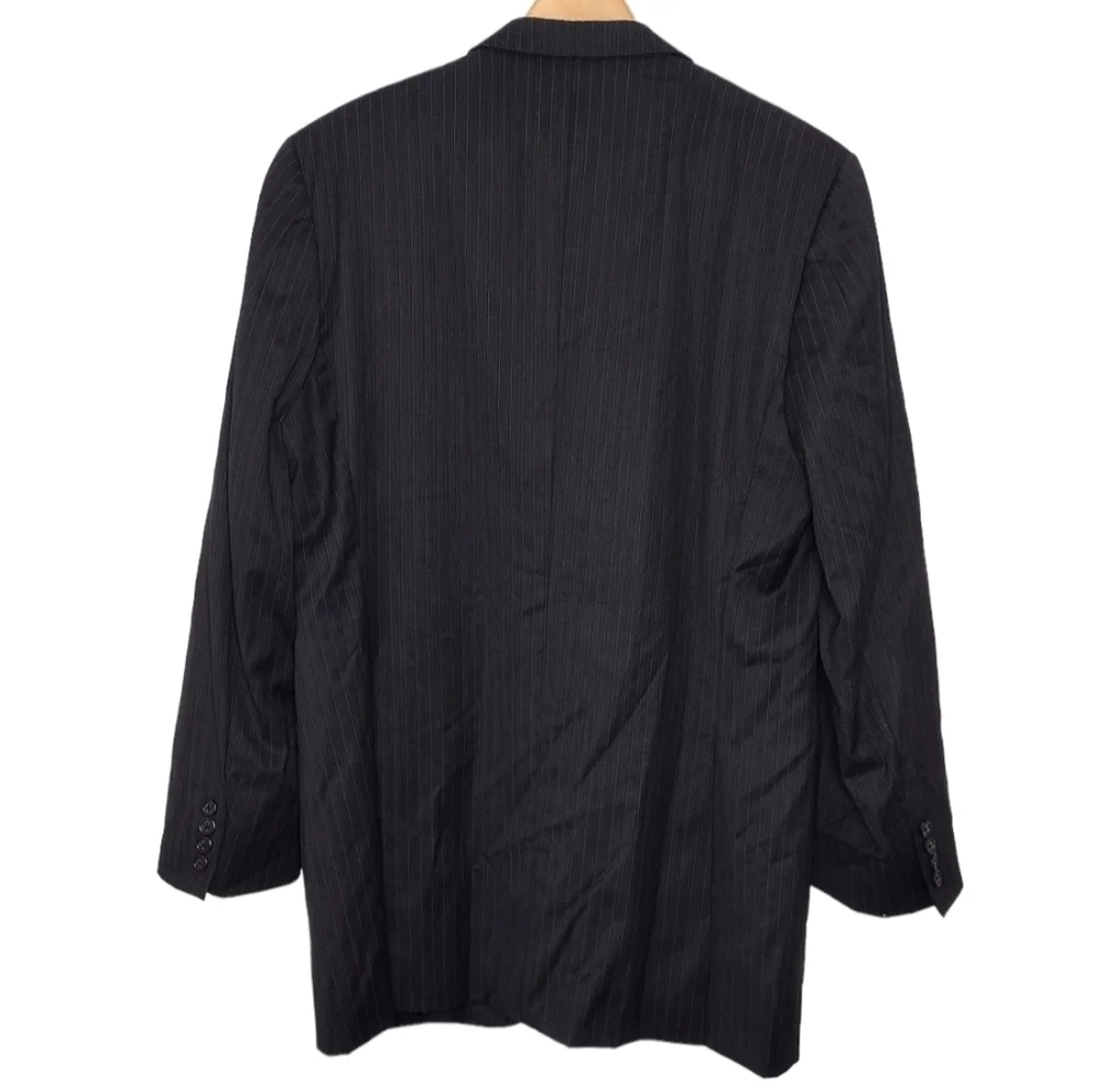 Burberry Men's 100% Wool Pinstripe Business Office Button Sport Coat Blazer Sz44